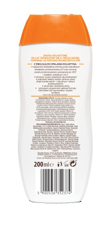 Kolastyna opaľovacia emulzia SPF20 200ml