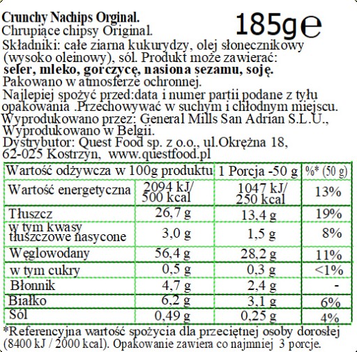 Tortilla Nachips Original Old El Paso 185 g