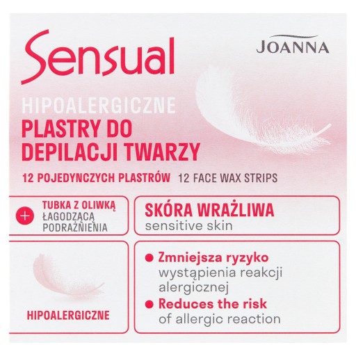 Hypoalergénne náplasti na depiláciu tváre Joanna