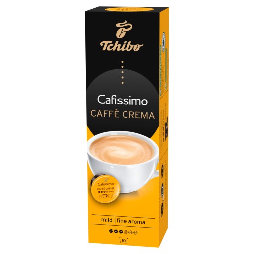 TCHIBO CAFISSIMO kávové Kapsule Caffe Crema Mierna Jemná Aroma 10 ks