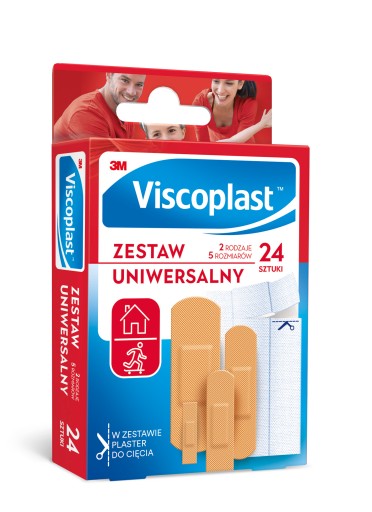 Náplasti Viscoplast, univerzálna sada, 24 kusov