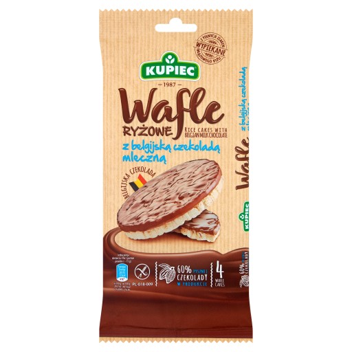 Kupiec Ryžové oblátky v mliečnej čokoláde 60 g