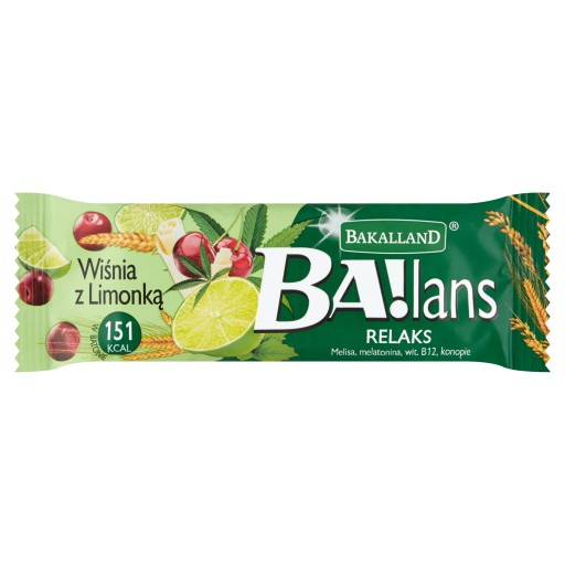 BAKALLAND BA! Višňová tyčinka s limetkou 38 g