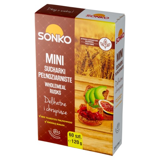 Sonko Mini celozrnné sucháre 120 g 60 kusov