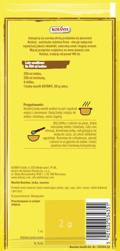 Kotányi vanilkové tyčinky 2 g