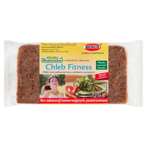 Benus Fitness ražný chlieb s ovsenými vločkami 500 g