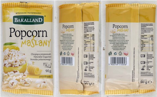 BAKALLAND Popcorn zrnká maslom do mikrovlnky 90 g