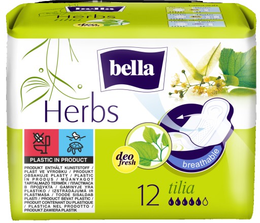 BELLA HERBS Hygienické vložky s lipovým kvetom TILIA 12 ks
