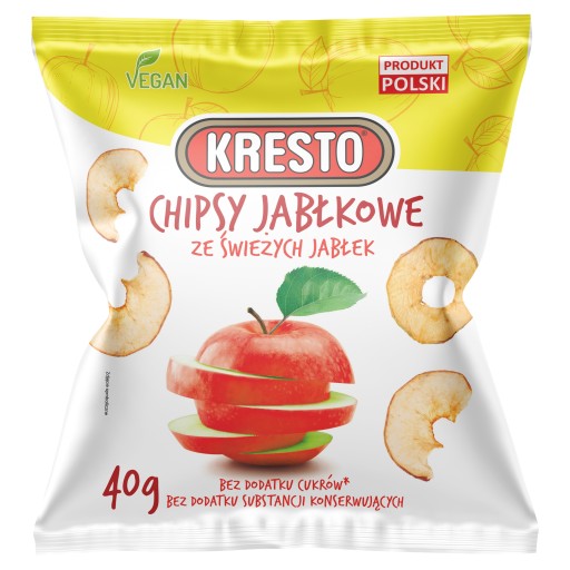 Kresto Jablkové chipsy z čerstvých jabĺk 40g