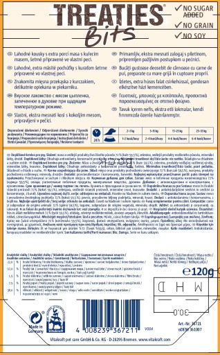 Vitakraft Treaties Bits 120g s kuracím mäsom