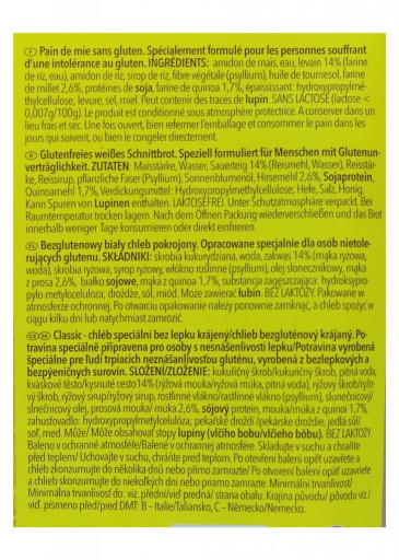 Schär Maestro Classic Bezlepkový biely chlieb, krájaný, 300 g, 12 kusov