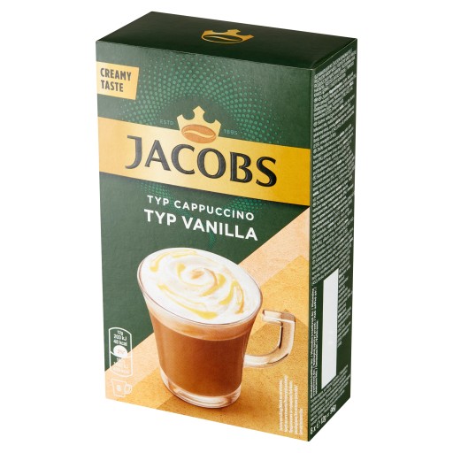 Jacobs Cappuccino Vanilková instantná káva 8 ks