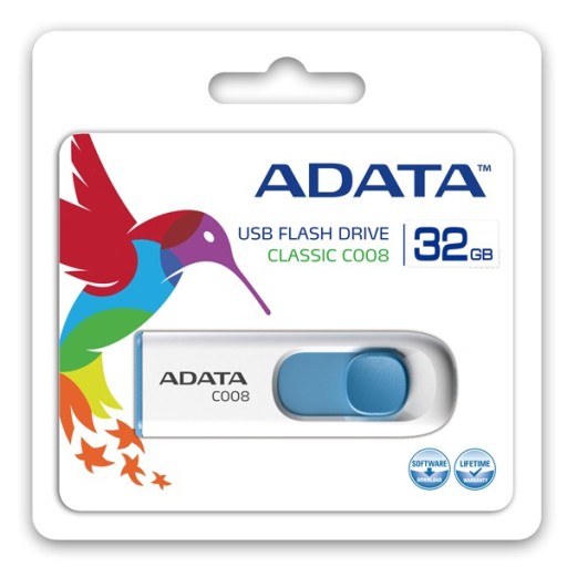 DashDrive Classic C008 32GB USB2.0 kľúč, biely