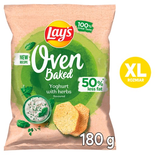 Lay's Oven Baked Chips jogurt s bylinkami 180 g