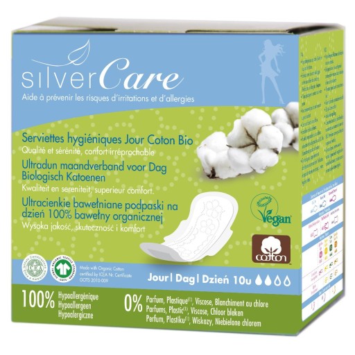 SilverCare 100% BIO, ECO denné hygienické vložky 10 ks