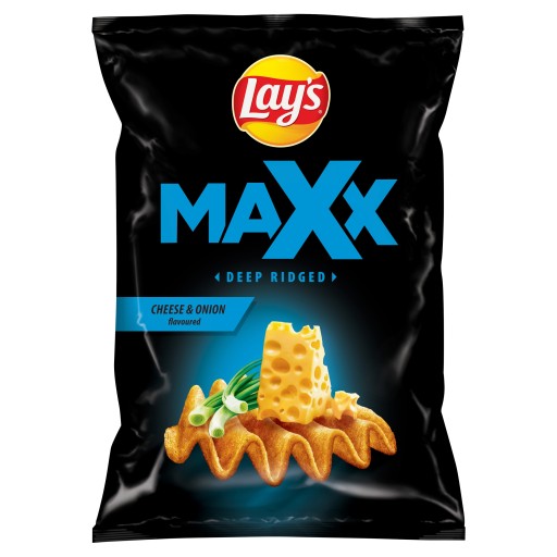 Lay's Maxx Zemiakové lupienky s príchuťou syra a cibule 120 g