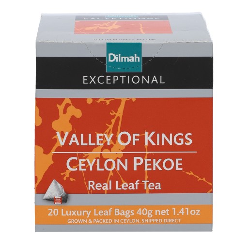 DILMAH Cejlónsky čierny čaj VALLEY OF KINGS CEYLON PEKOE 20 SÁČKOV