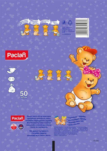 PAKLANKI 50 vonných vrecúšok na použité plienky