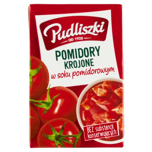 Pudliszki Sekané paradajky v paradajkovej šťave 390g