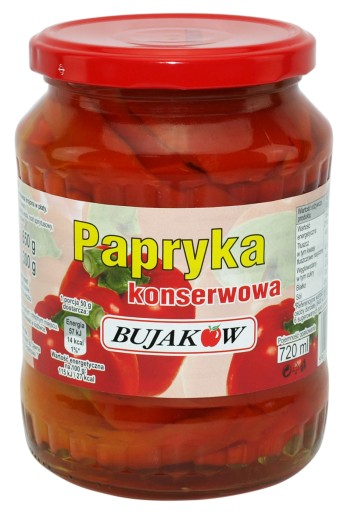 Konzervovaná paprika 720 ml Bujaks