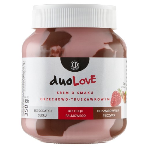 Krém s orieškovo-jahodovou príchuťou bez pridaného cukru DUOLOV CD 350g