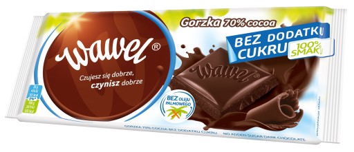 Horká čokoláda bez cukru Wawel 90 g