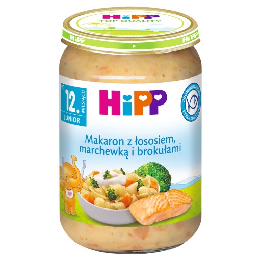 Cestoviny HiPP. losos. mrkva a brokolica po 15 mesiacoch 250 g