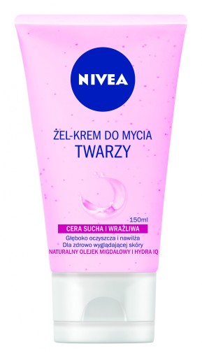 NIVEA Gélový čistiaci krém na tvár pre suchú pleť 150 ml