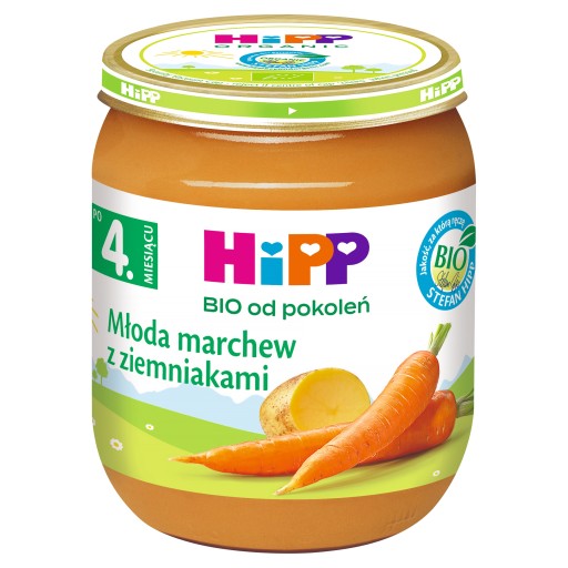 HiPP BIO Mladá mrkva so zemiakmi, 125 g
