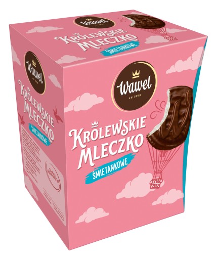 Królewskie Mleczko Pianki Wawel Čokoládová krabička DARČEK ku Dňu matiek Narodeniny