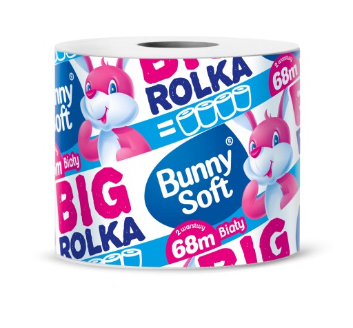 Bunny Soft Toaletný papier BIG ROLL 2-vrstvový. 68 MB