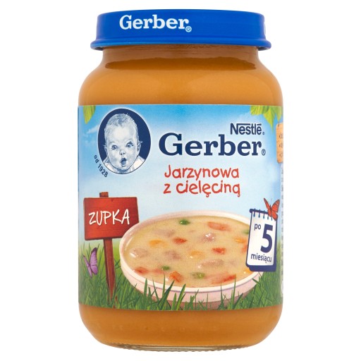 Gerber Zeleninová polievka s teľacím mäsom, 5 m2, 190 g