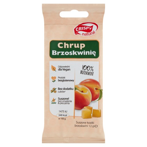 Chrumkavé prírodné broskyňové lupienky 12g