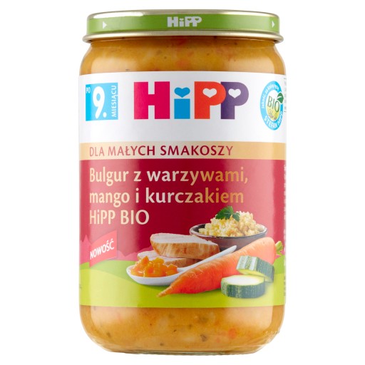 HiPP Bulgur so zeleninou, bio kuracie mäso, 220g