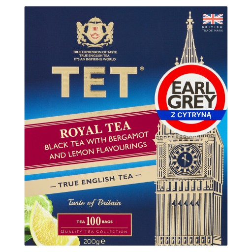 TET ROYAL TEA Indický čierny čaj s BERGAMOTOM A CITRÓNOM 100T