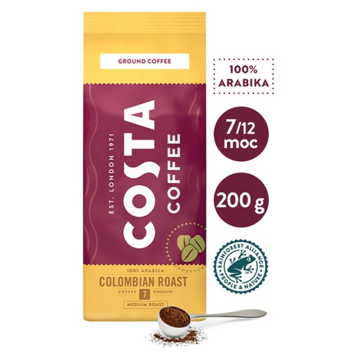Costa Coffee Colombian Roast mletá káva 200g