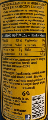 Monini balzamikový ocot z Modeny 250 ml