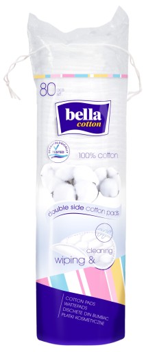 BELLA COTTON Kozmetické tampóny okrúhle 80 ks.