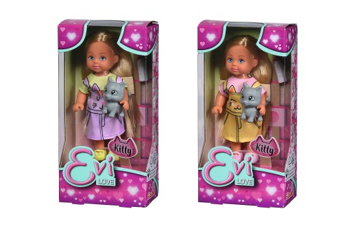 BÁBIKA EVI LOVE 12 CM S MAČIČKOU A FĽAŠOU MAČIČKA