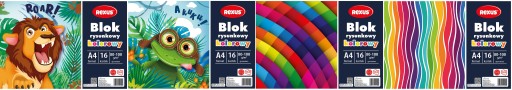 FAREBNÝ ŠKOLSKÝ BLOK A4 16 LIST 90g/m2