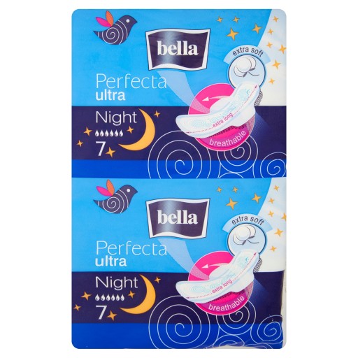 Bella Perfecta Ultra Extra Soft Night hygienické vložky 14 ks.