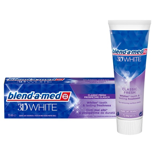 Blend-a-med 3D biela klasická svieža zubná pasta