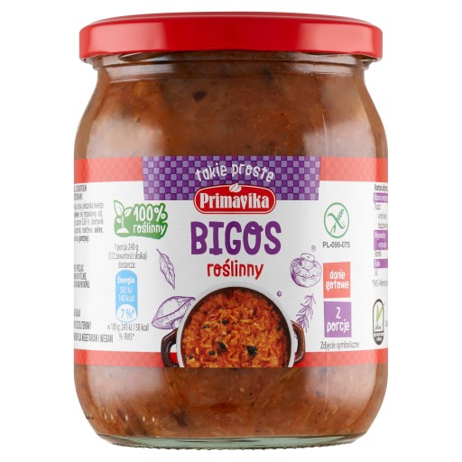 Vegetariánsky bigos BEZSKLENENÝ 480 g
