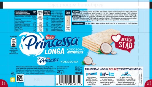 PRINCESSA Longa kokos 40g