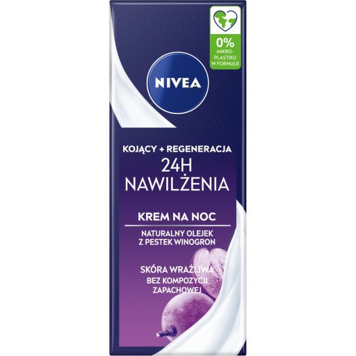 NIVEA 24H hydratačný upokojujúci + regeneračný nočný krém 50 ml