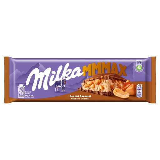 Milka MMMAX Arašidová karamelová mliečna čokoláda 276g