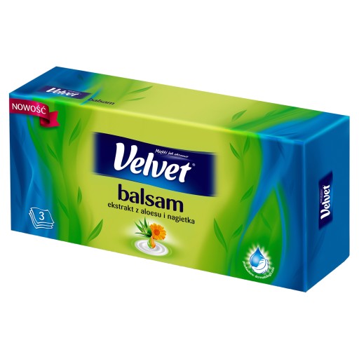 VELVET balzamové obrúsky s výťažkom z aloe a nechtíka 70 kusov 3 vrstvy