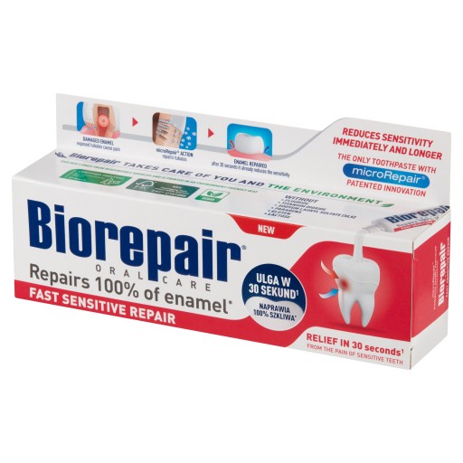 Biorepair zubná pasta Fast Sensitive Repair 75 ml