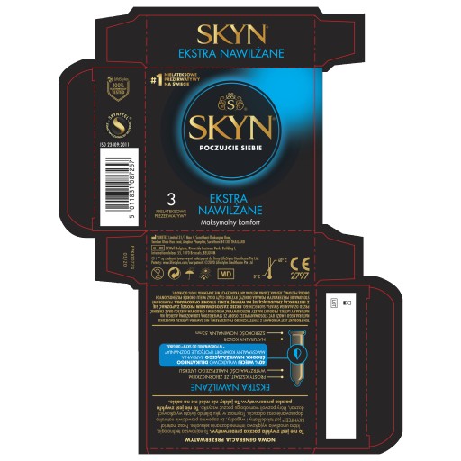 SKYN Nelatexové kondómy extra lubrikované 3
