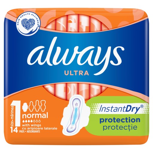 Always Ultra Normal Hygienické vložky s krídelkami 14 ks.